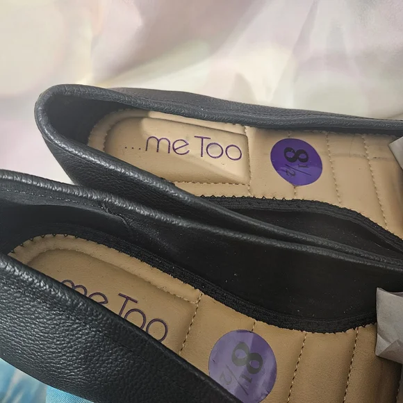 Me Too Leather Women's Classic Black Flats 8.5 NWT - Picture 6 of 6